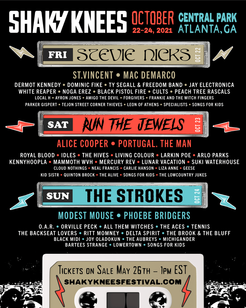 Stevie Nicks to headline Shaky Knees Music Festival